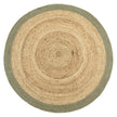 Origins Jute Border Sage Green - handmade