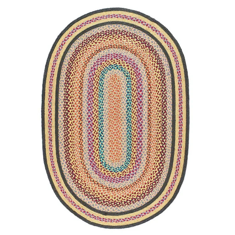 Origins Jute Extra Colourful Oval - handmade