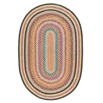 Origins Jute Extra Colourful Oval - handmade