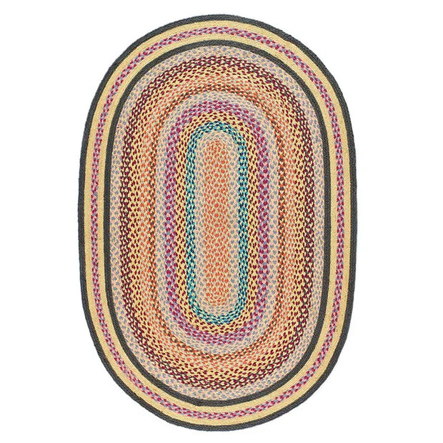 Origins Jute Extra Colourful Oval - handmade