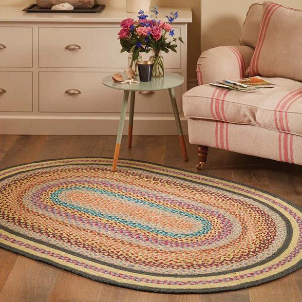 Origins Jute Extra Colourful Oval - handmade