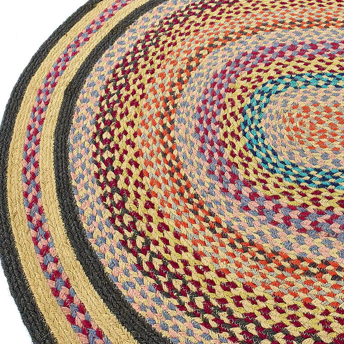 Origins Jute Extra Colourful Oval - handmade