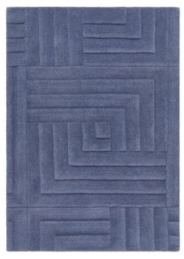 Origins Maze Rug 120x170 cm / Blue / 100% fine pure wool RUGS_and_MORE 5026134570931