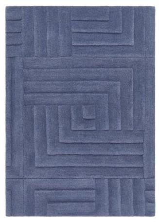 Origins Maze Rug 120x170 cm / Blue / 100% fine pure wool RUGS_and_MORE 5026134570931