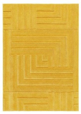 Origins Maze Rug 120x170 cm / Ochre / 100% fine pure wool RUGS_and_MORE 5026134570934