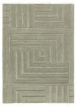 Origins Maze Rug 120x170 cm / Olive / 100% fine pure wool RUGS_and_MORE 5026134570937