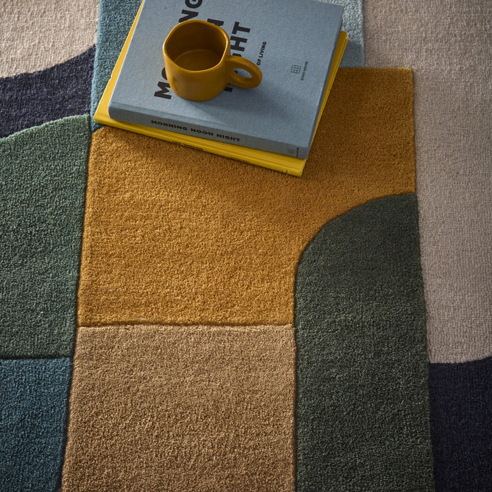 Origins Retro Deco Blue - handmade