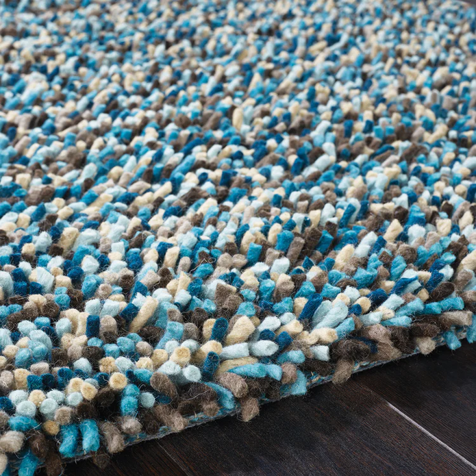 Origins Rocks Shaggy Blue - handmade