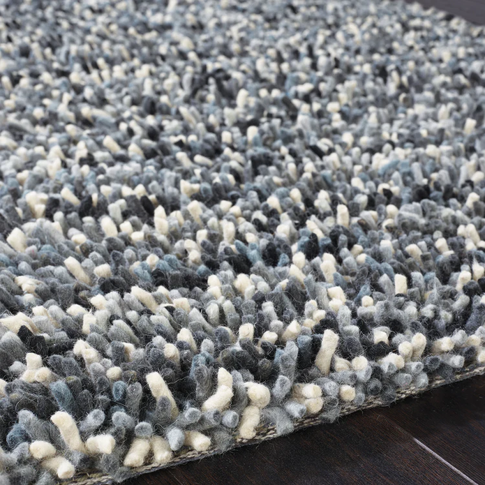 Origins Rocks Shaggy Grey - handmade