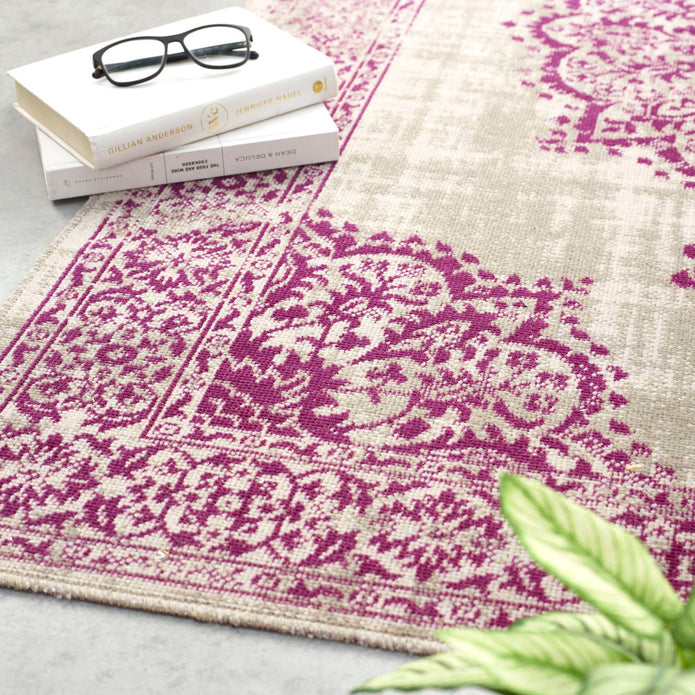 Origins Saville Grey/Raspberry - handmade