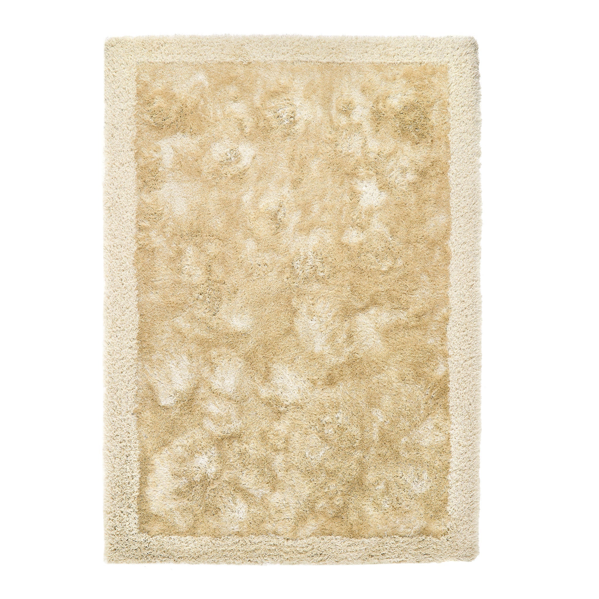 Origins Shimmer Shaggy Border Champagne - handmade