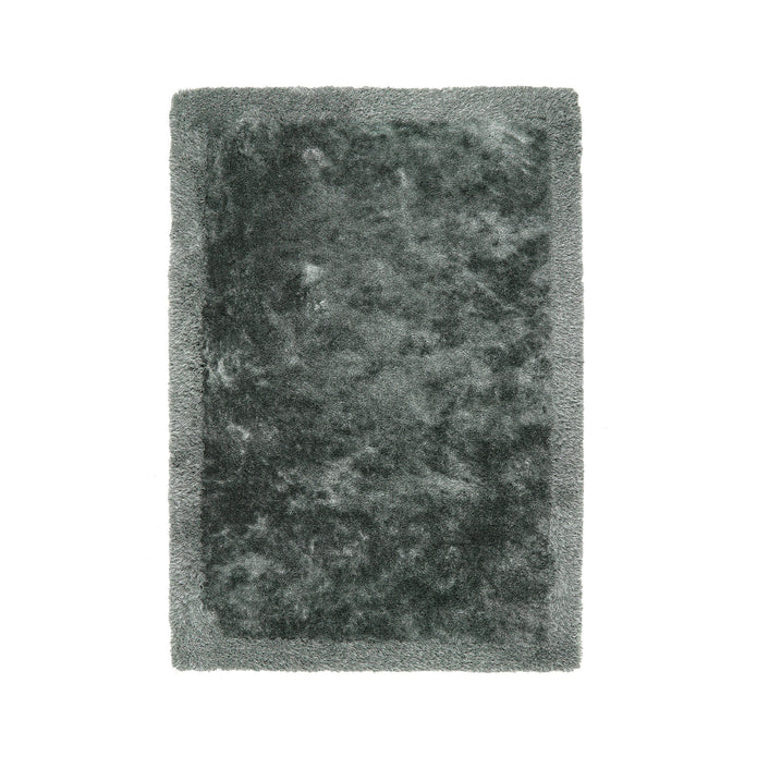 Origins Shimmer Shaggy Border Charcoal - handmade