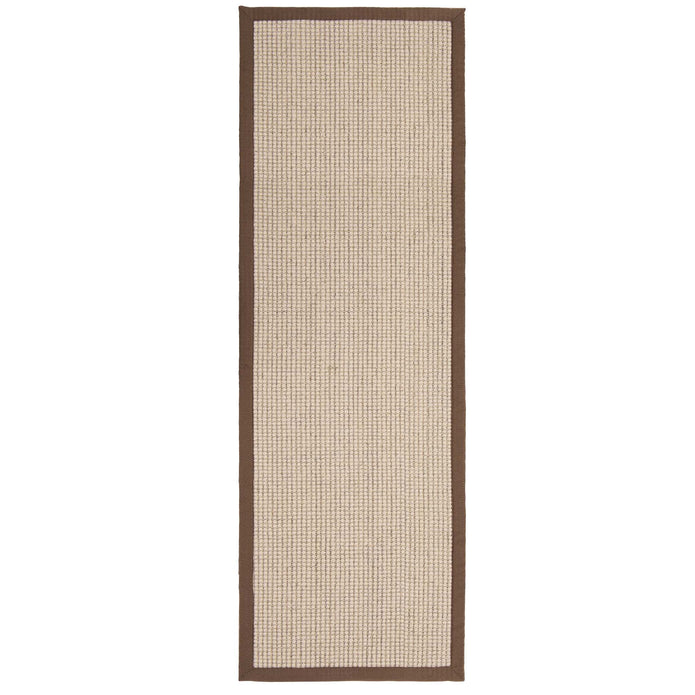 Origins Sisal Boucle with Mocha Border - handmade