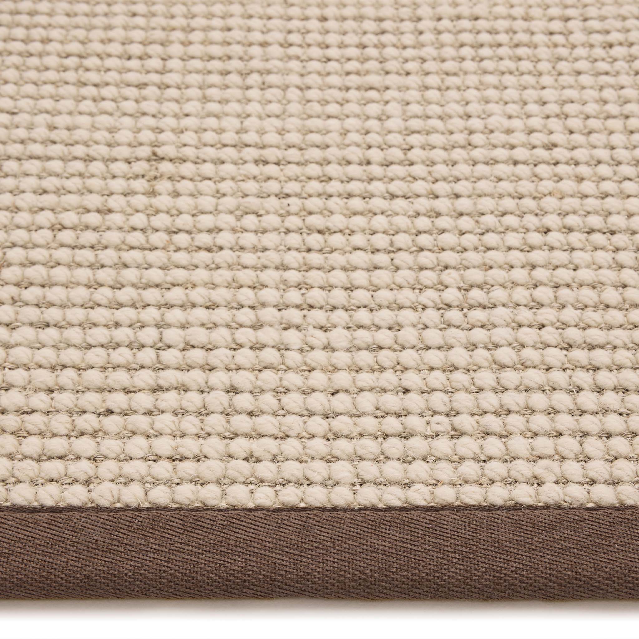 Origins Sisal Boucle with Mocha Border - handmade