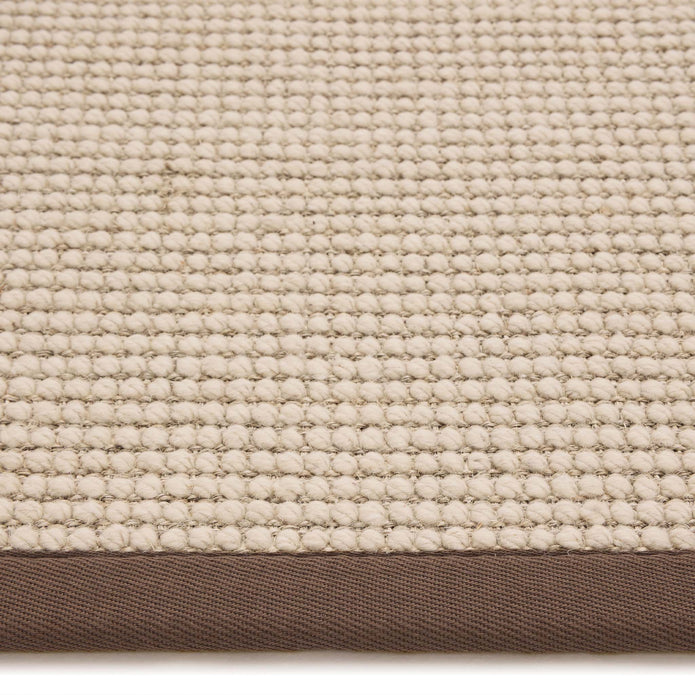 Origins Sisal Boucle with Mocha Border - handmade