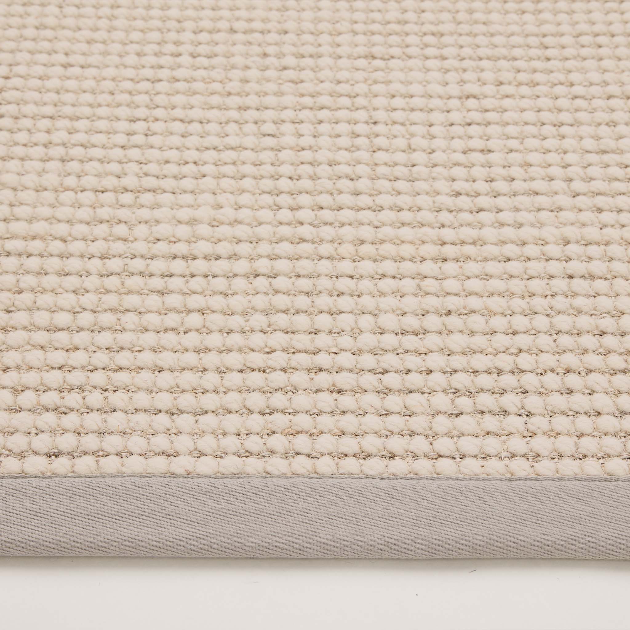 Origins Sisal Boucle with Soft Grey Border - handmade