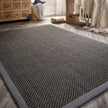 Origins Sisal Dark Grey with Grey Border - handmade