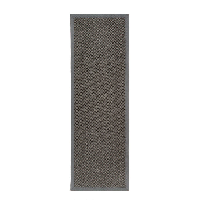 Origins Sisal Dark Grey with Grey Border - handmade