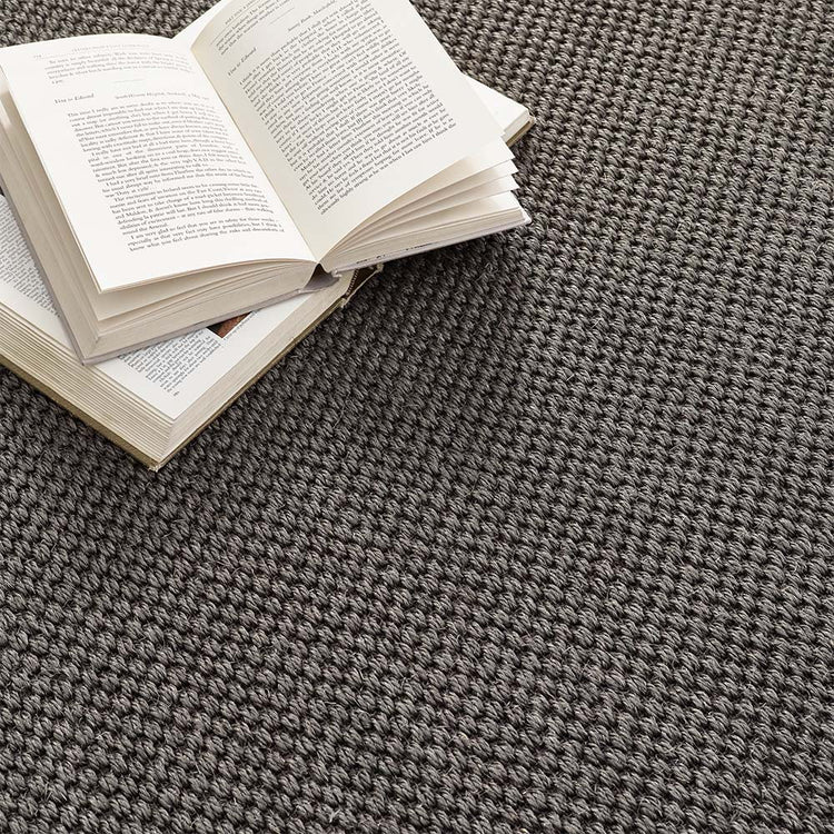 Origins Sisal Dark Grey with Grey Border - handmade