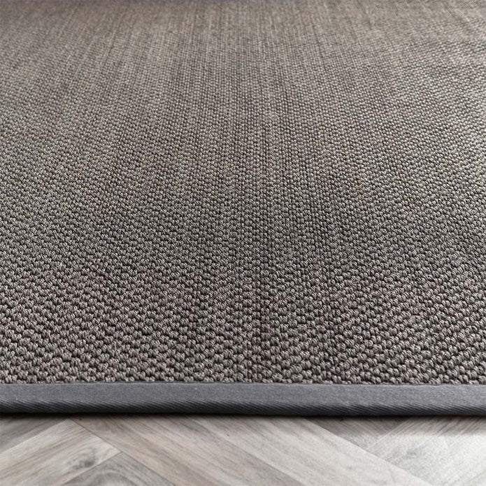 Origins Sisal Dark Grey with Grey Border - handmade