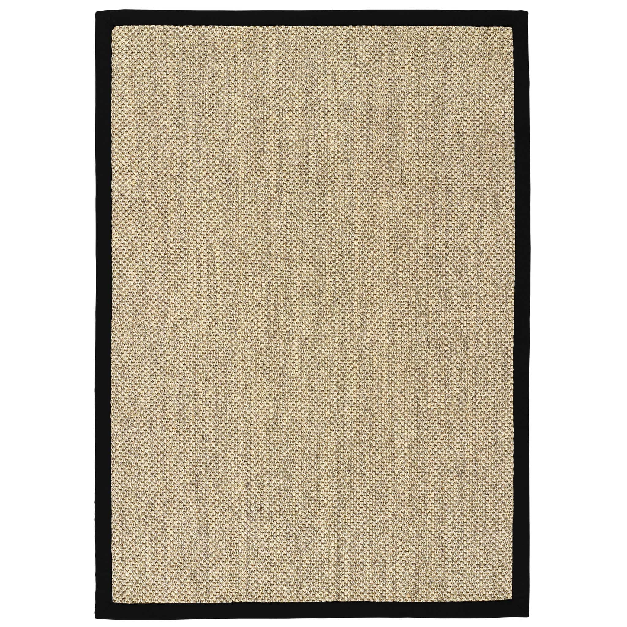 Origins Sisal Light Beige with Black Border - handmade