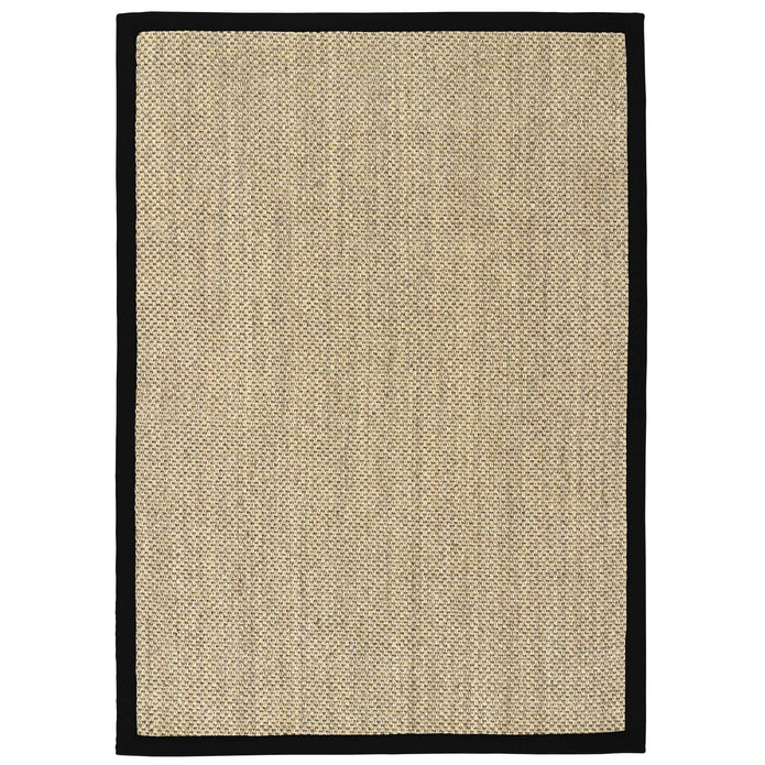 Origins Sisal Light Beige with Black Border - handmade