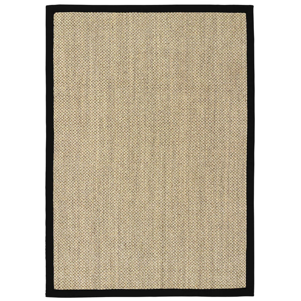 Origins Sisal Light Beige with Black Border - handmade