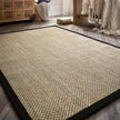 Origins Sisal Light Beige with Black Border - handmade