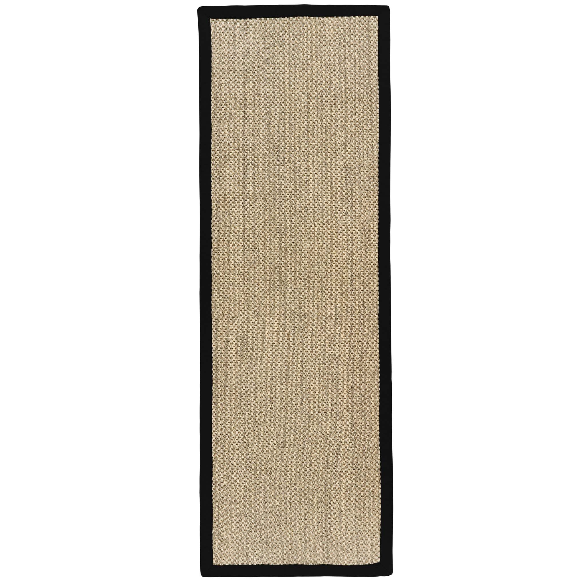 Origins Sisal Light Beige with Black Border - handmade