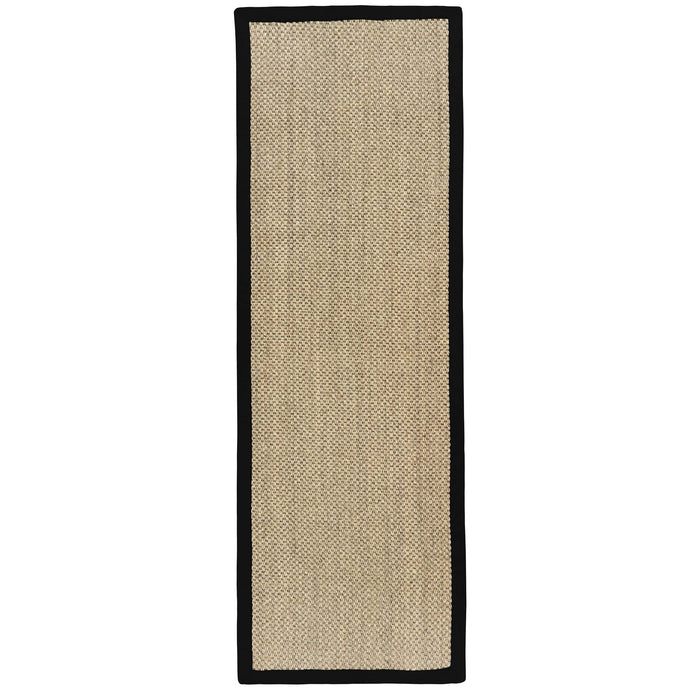 Origins Sisal Light Beige with Black Border - handmade