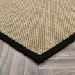 Origins Sisal Light Beige with Black Border - handmade