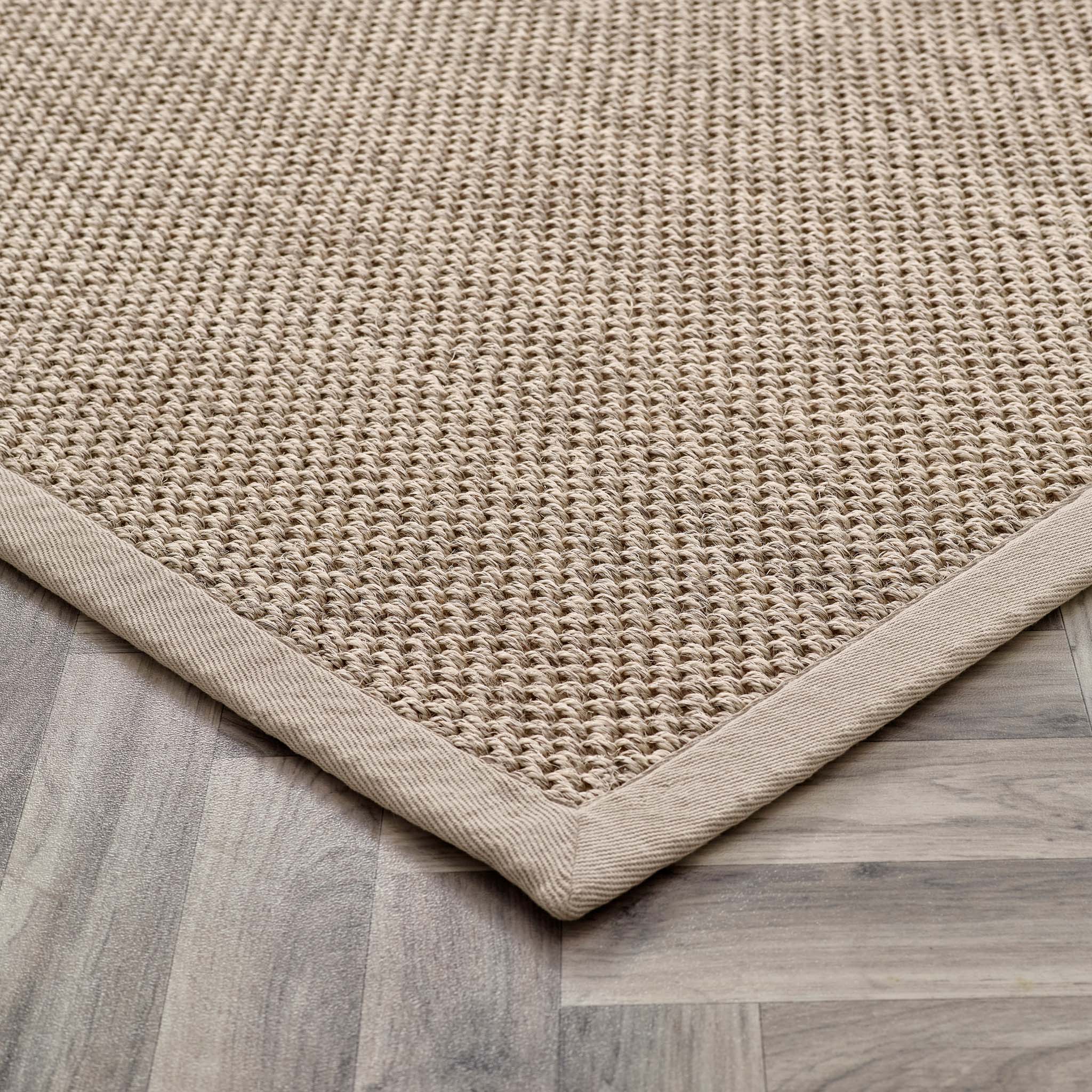 Origins Sisal Light Beige with Sand Border - handmade