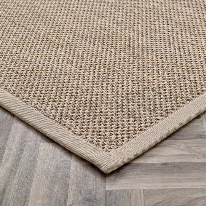 Origins Sisal Light Beige with Sand Border - handmade
