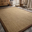 Origins Sisal Rug Woven & Latex Backed 120x170 cm / Warm Natural/Dark Brown Border / 100% SISAL WITH LATEX BACKING RUGS_and_MORE 5026134609143