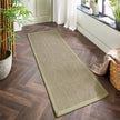 Origins Sisal Rug Woven & Latex Backed 67x200 cm / Sage Green/Sage Green Border / 100% SISAL WITH LATEX BACKING RUGS_and_MORE 5026134609174