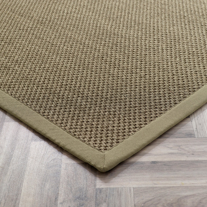 Origins Sisal Sage Green with Sage Green Border - handmade