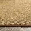 Origins Sisal Warm Natural with Dark Brown Border - handmade