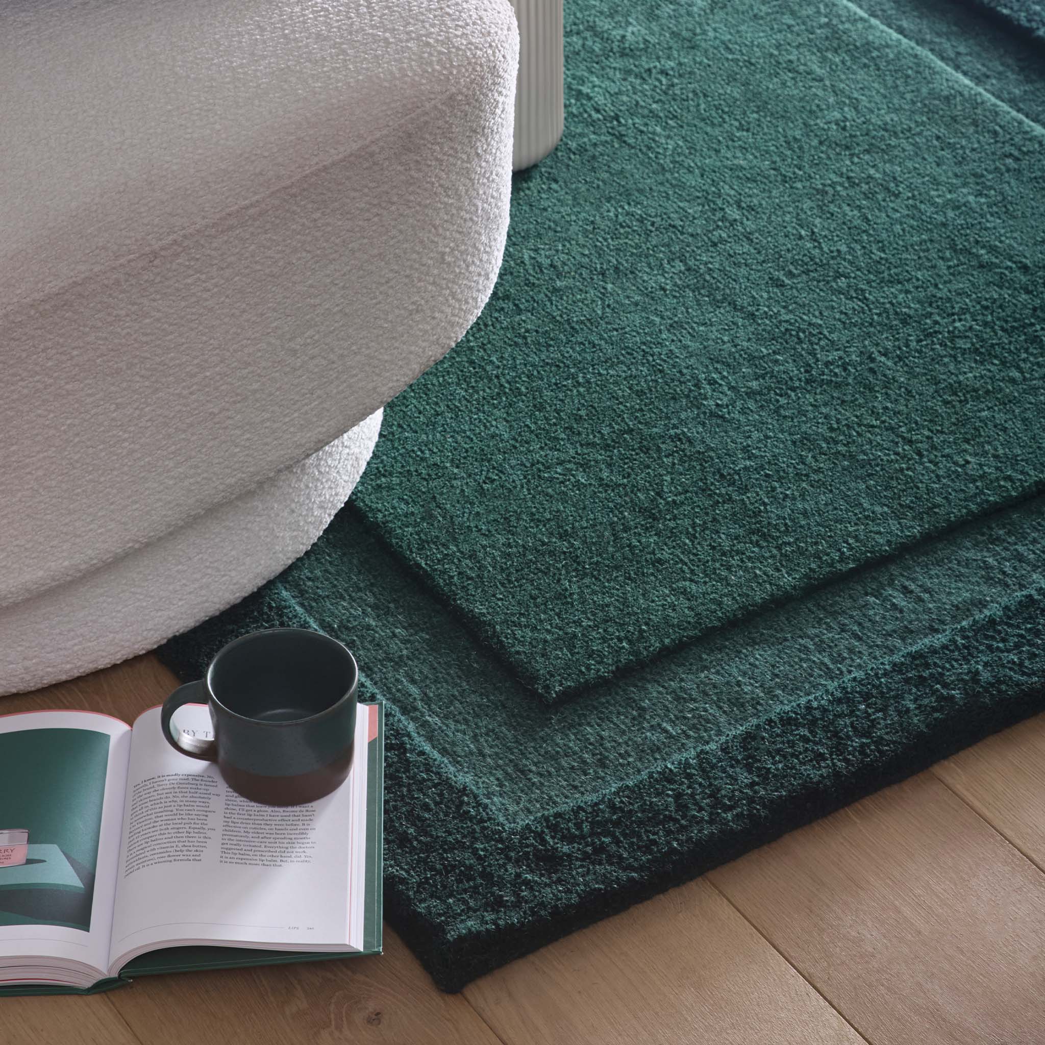 Origins Stacked Border Dark Green - handmade