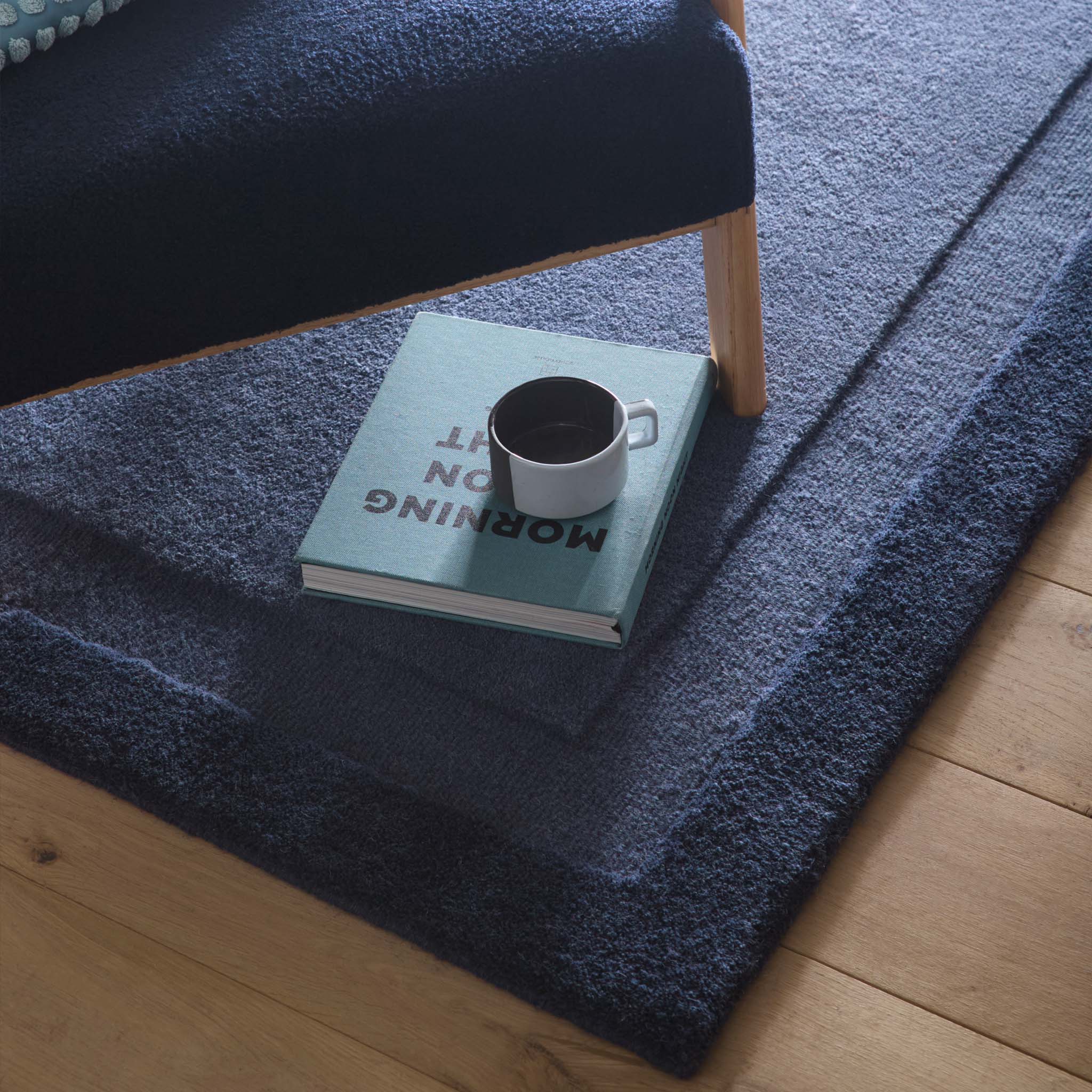 Origins Stacked Border Evening Blue - handmade