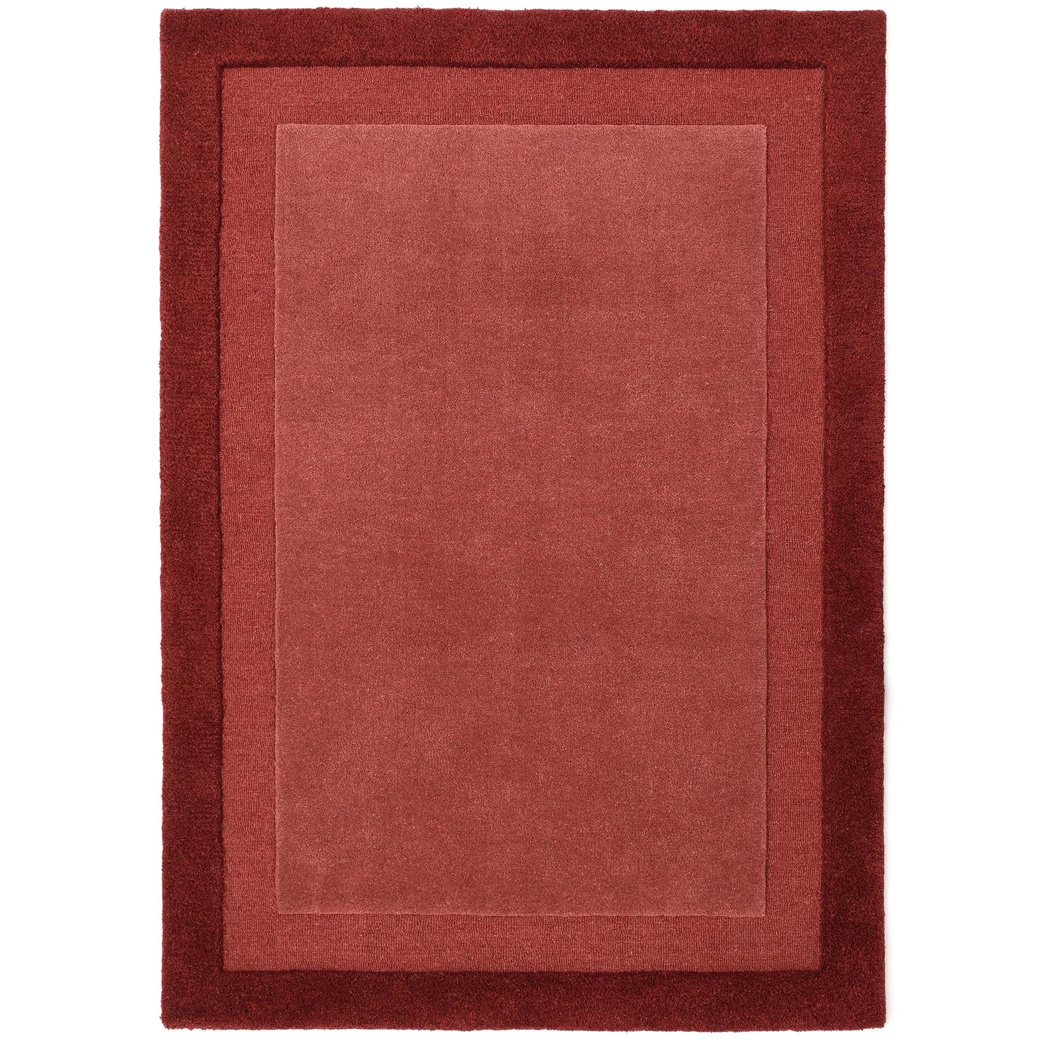 Origins Stacked Border Wine Red - handmade