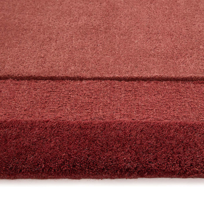 Origins Stacked Border Wine Red - handmade