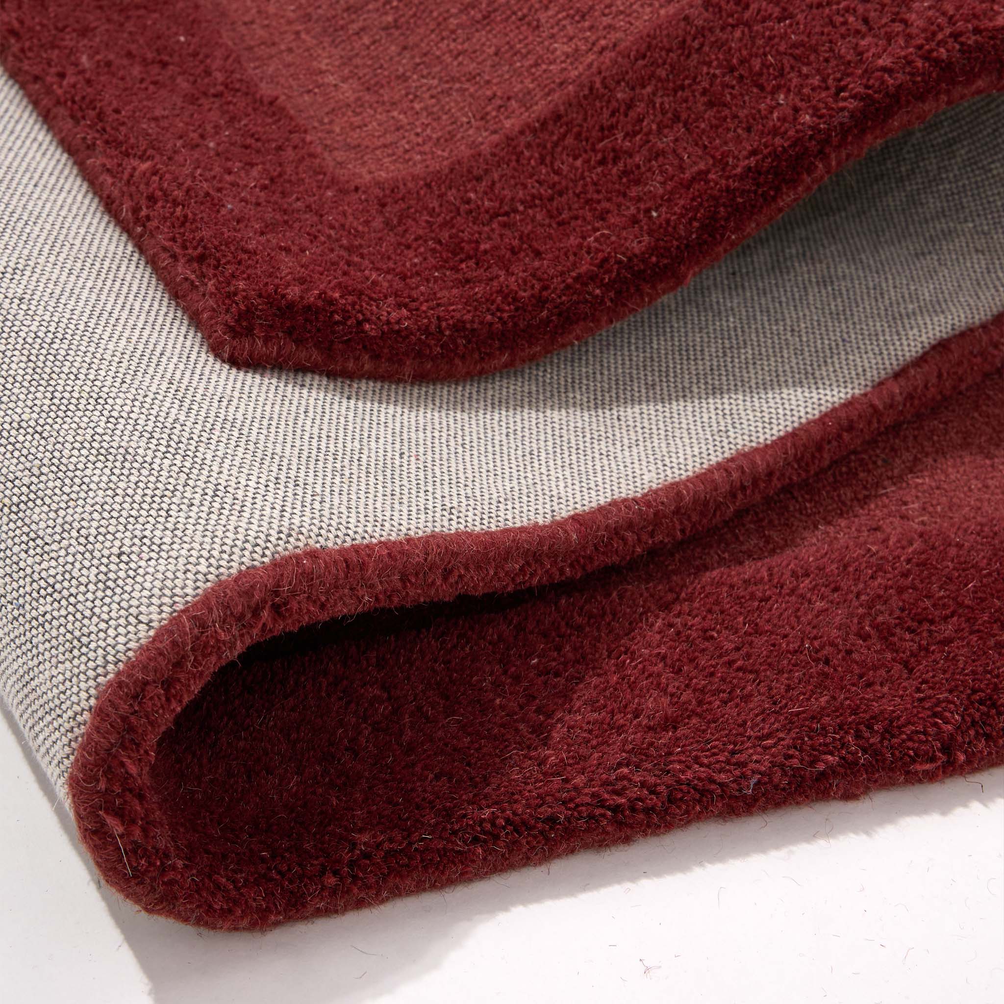 Origins Stacked Border Wine Red - handmade