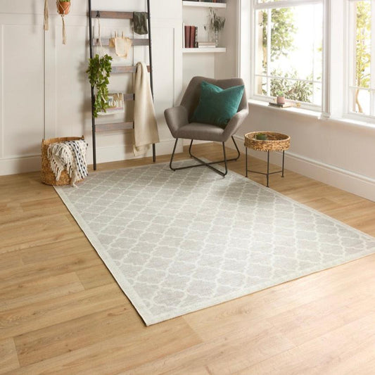 Origins Washable Chateau Rug Woven Printed 80x150 cm / Neutral / Chenille Backing: 50% TPR + 50% Cotton RUGS_and_MORE 5026134619890