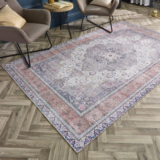 Origins Washable Croft Rug Woven Printed 120x170 cm / Multi / Chenille Backing: 50% TPR + 50% Cotton RUGS_and_MORE 5026134618916