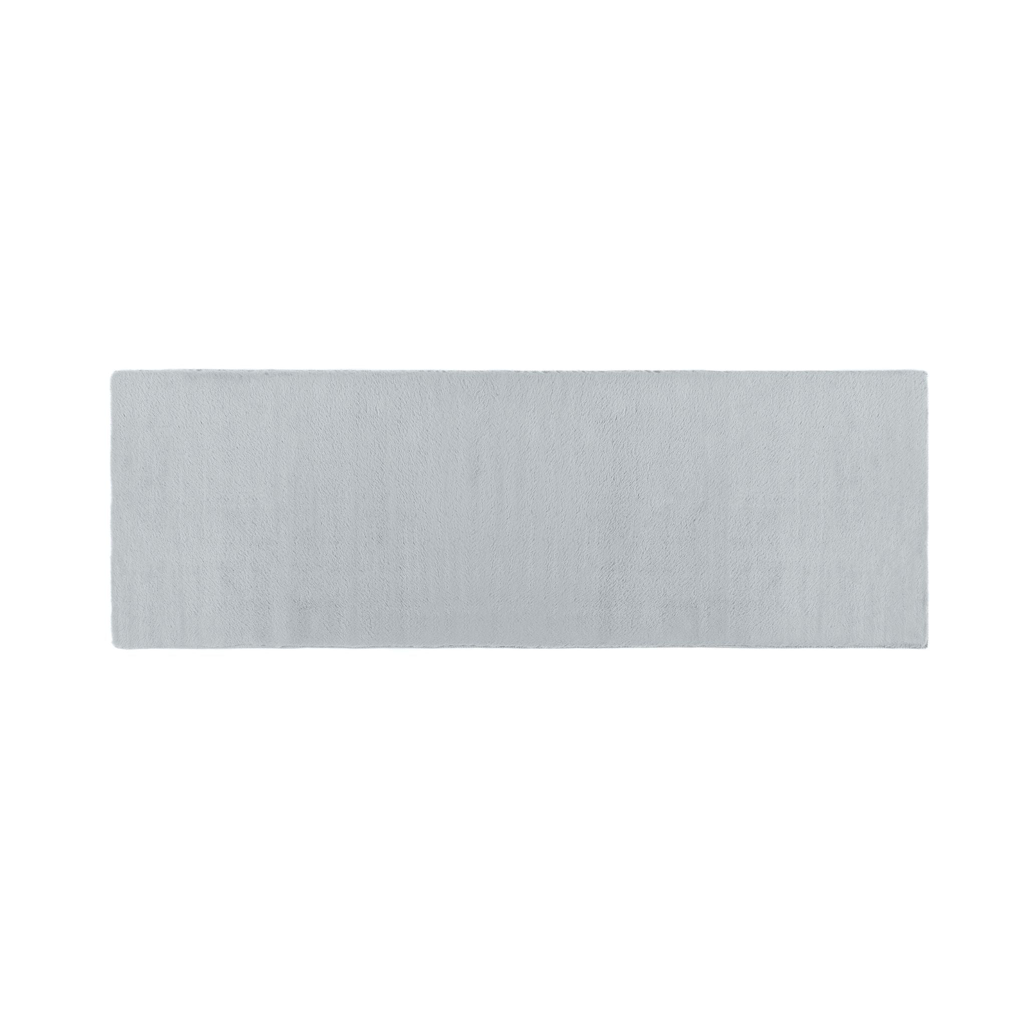 Origins Washable Faux Fur Grey Rug - handmade