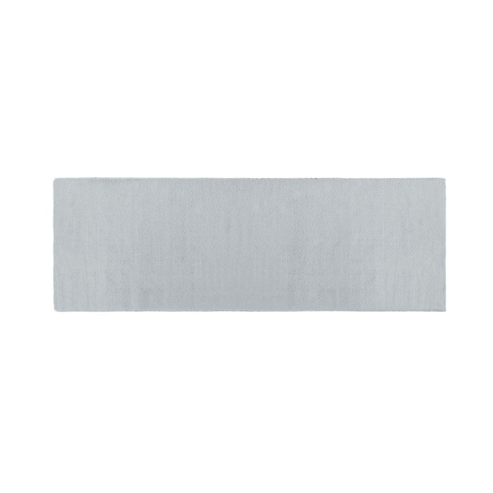 Origins Washable Faux Fur Grey Rug - handmade