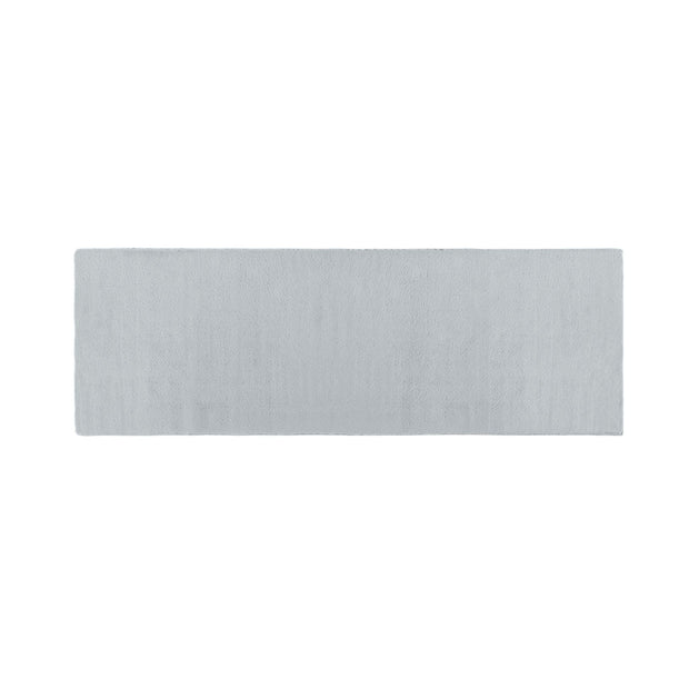 Origins Washable Faux Fur Grey Rug - handmade