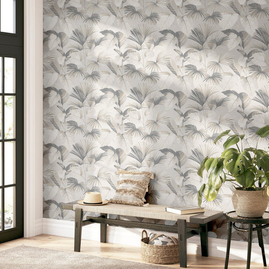 Palm Grove Natural Wallpaper Neutral RUGS_and_MORE 298605