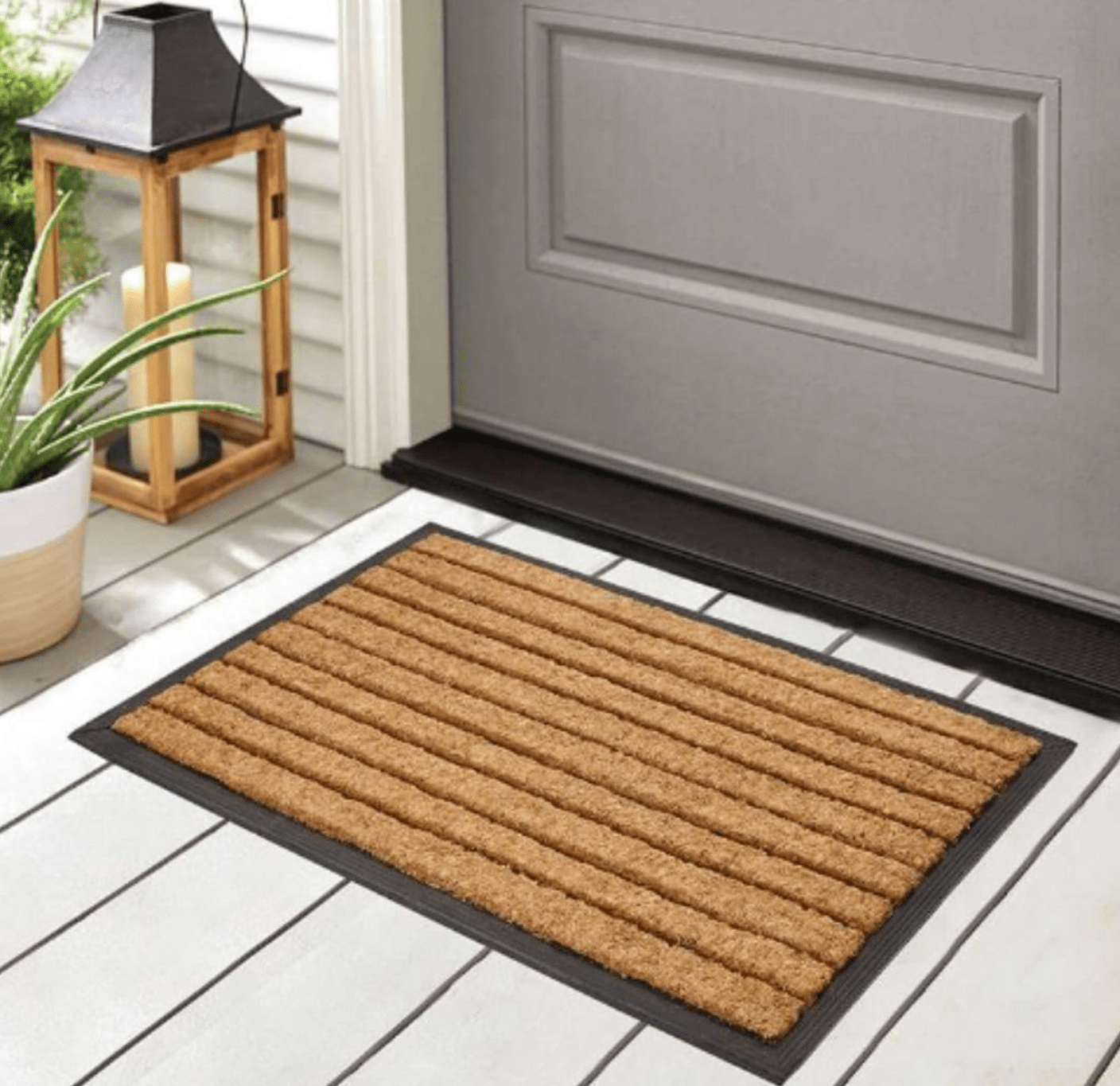 Premium Coir Doormat - Robust Door Mat Rubber and Coir Utility Mat Natural RUGS_and_MORE 5060623078928