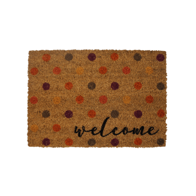 Printed Pvc Backed Coir 40x57 cm Welcome Spot Doormat 40x57 cm / Natural RUGS_and_MORE P00019672C